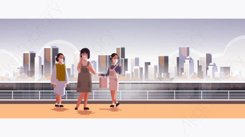 图片素材-现代城市市区建筑景观矢量图-15