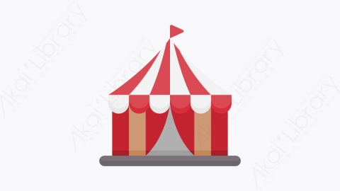 图片素材-001马戏团帐篷 circus tentMG卡通马戏团元素图标