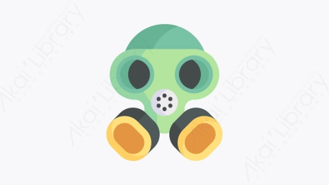 图片素材-001防毒面具 gas maskMG卡通个人防护装备PPE元素图标