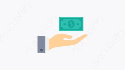 图片素材-001-给钱give_money卡通扁平医疗慈善元素图标