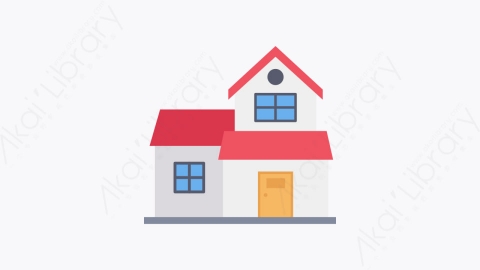 图片素材-001-住宅house扁平卡通城市生活元素图标