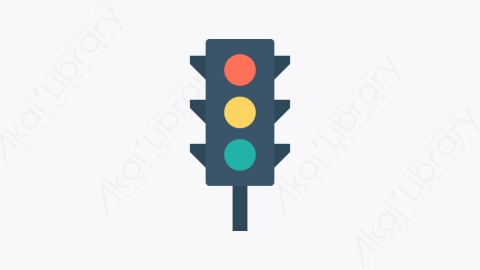 图片素材-001-红绿灯traffic_light扁平卡通城市生活元素图标