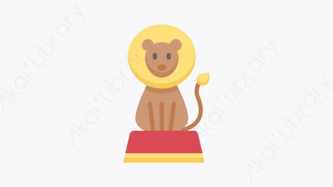 图片素材-002狮子 lionMG卡通马戏团元素图标