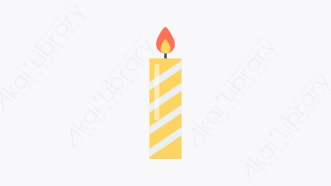 图片素材-003-蜡烛candle扁平卡通生日聚会元素图标