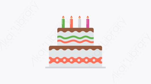 图片素材-004-生日蛋糕birthday_cake扁平卡通生日聚会元素图标