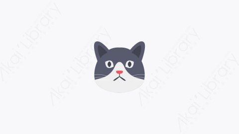 图片素材-004-猫脸cat_face卡通扁平业余爱好时间元素图标