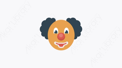 图片素材-0004-小丑clown卡通扁平马戏团元素图标