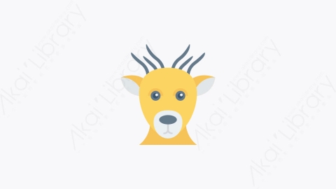图片素材-004-鹿deer卡通扁平动物元素图标