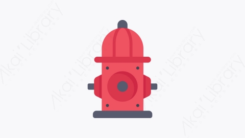 图片素材-004-消防栓fire_hydrant扁平卡通城市生活元素图标