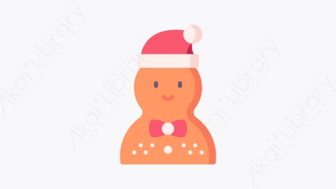 图片素材-004姜饼人 gingerbread manMG卡通圣诞头像元素图标