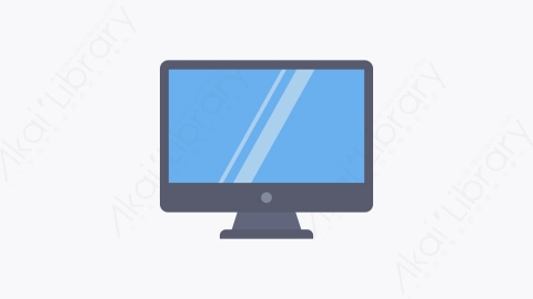图片素材-004-监视器屏幕monitor_screen扁平卡通通信元素图标