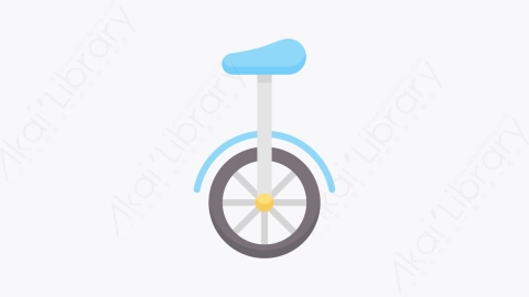 图片素材-004独轮车 unicycleMG卡通马戏团元素图标