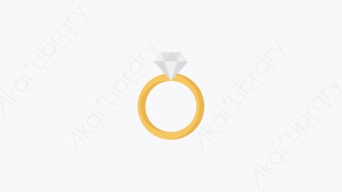 图片素材-006-钻石戒指diamond_ring卡通扁平情侣婚姻婚礼元素图标