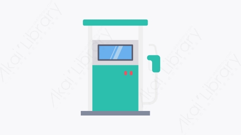 图片素材-006-加油站gas_station扁平卡通城市生活元素图标