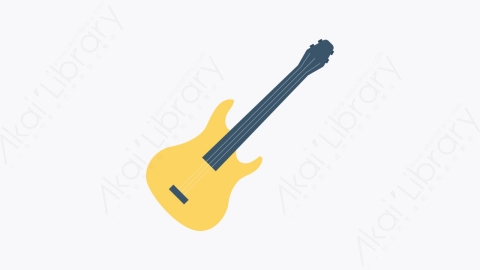图片素材-007-吉他guitar扁平卡通生日聚会元素图标