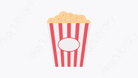 图片素材-007-爆米花popcorn扁平卡通影视电影元素图标