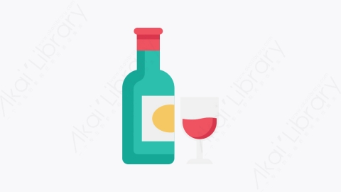 图片素材-007-酒杯wine_glass扁平卡通派对元素图标