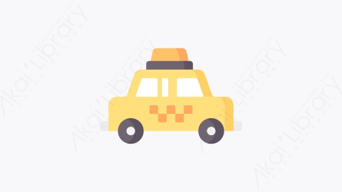 图片素材-008的士出租车 taxiMG卡通旅行元素图标