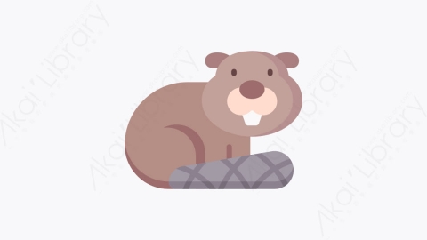 图片素材-009海狸 beaverMG卡通野生动物元素图标