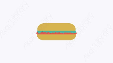 图片素材-0009-汉堡burger卡通扁平食物和饮料的元素图标