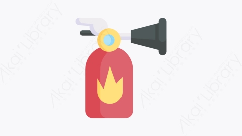图片素材-009灭火器 fire extinguisherMG卡通个人防护装备PPE元素图标