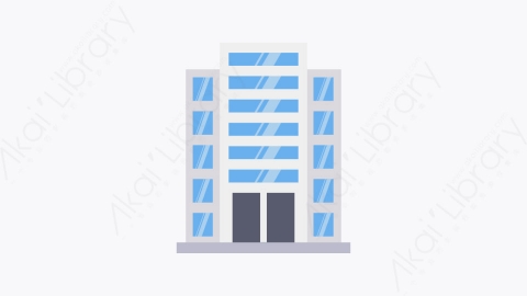 图片素材-009-办公楼office_building扁平卡通办公空间元素图标