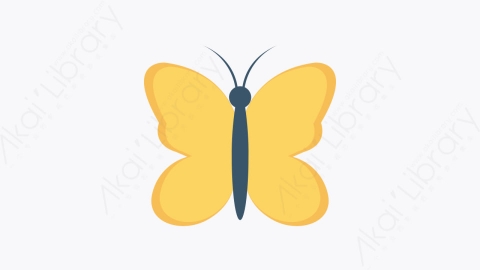 图片素材-010-蝴蝶butterfly卡通扁平自然生态元素图标