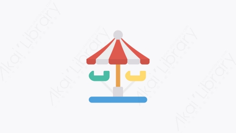 图片素材-0010-转盘carousel卡通扁平马戏团元素图标