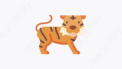图片素材-010老虎 tigerMG卡通野生动物元素图标