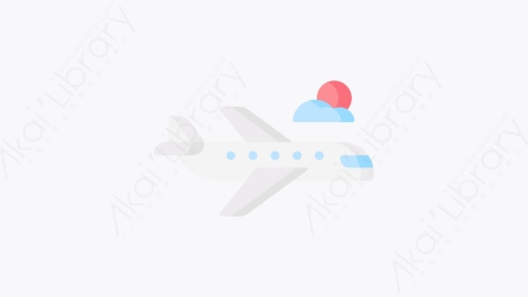 图片素材-012飞机 airplaneMG卡通旅行元素图标