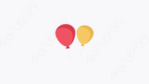 图片素材-012-气球balloons扁平卡通游乐园元素图标