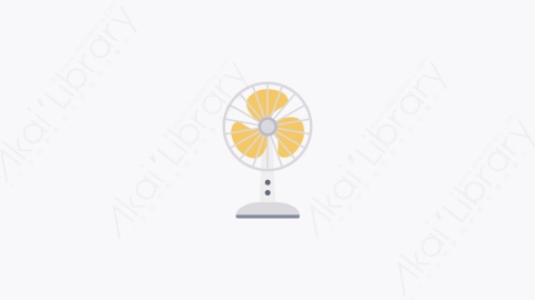 图片素材-012-冷却风扇cooling_fan扁平卡通家电元素图标