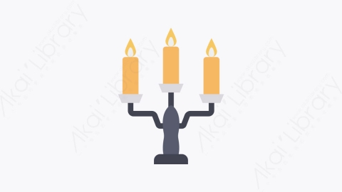 图片素材-013-烛光candle_light扁平卡通万圣节元素图标