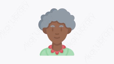 图片素材-013奶奶 grandmotherMG卡通头像元素图标