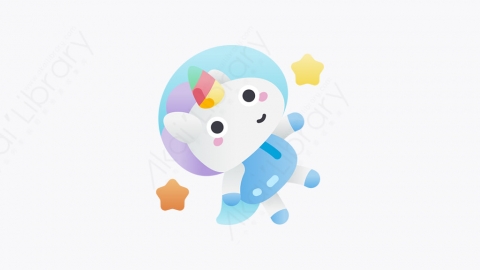 图片素材-014-宇航员的独角兽astronaut