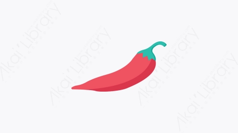 图片素材-014-辣椒chilli扁平卡通烹饪元素图标