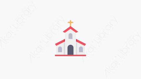 图片素材-014-教堂church卡通扁平情侣婚姻婚礼元素图标