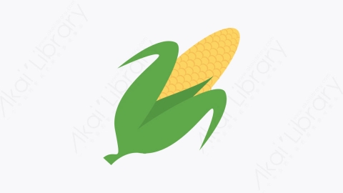图片素材-014-玉米corn卡通扁平自然生态元素图标