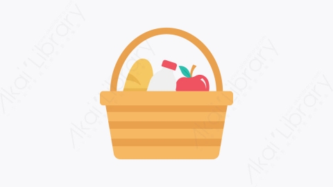 图片素材-014-购物篮shopping_basket卡通扁平医疗慈善元素图标