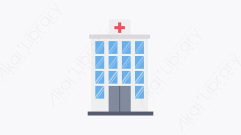 图片素材-015-医院大楼hospital_building扁平卡通城市生活元素图标