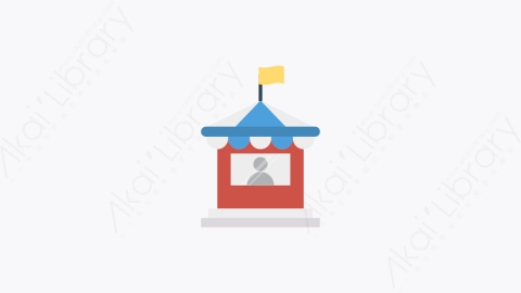 图片素材-0015-售票处ticket_office卡通扁平马戏团元素图标