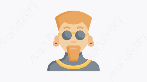 图片素材-016时髦 hipsterMG卡通头像元素图标