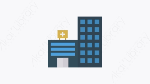 图片素材-016-医院hospital卡通扁平城市建筑元素图标