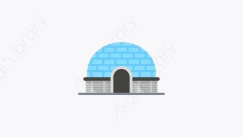 图片素材-016_雪块砌成圆顶小屋_igloo