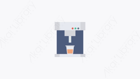 图片素材-017-咖啡机coffee_machine卡通扁平家用设备和电器元素图标