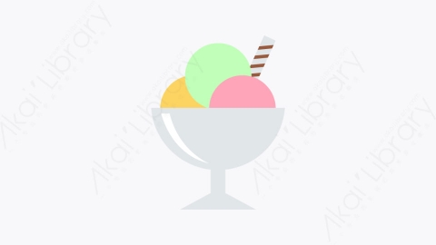 图片素材-017-冰淇淋杯ice_cream_cup扁平卡通生日聚会元素图标