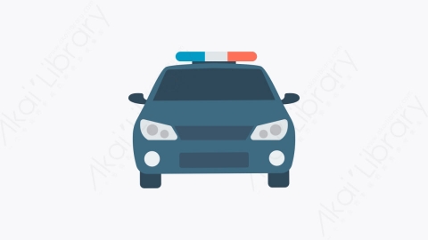 图片素材-017-警车police_car扁平卡通城市生活元素图标