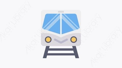 图片素材-017-列车train扁平卡通城市生活元素图标