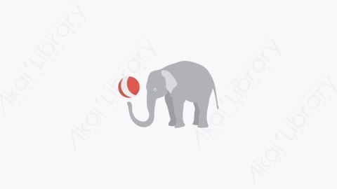 图片素材-0018-大象elephant卡通扁平马戏团元素图标