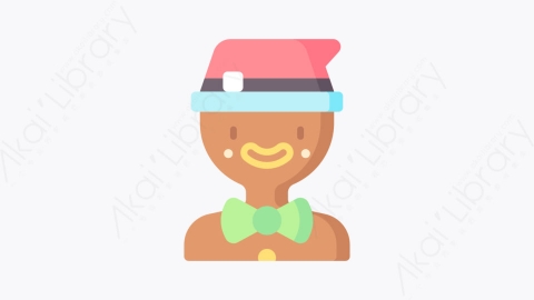 图片素材-018姜饼人 gingerbread manMG卡通圣诞人物元素图标